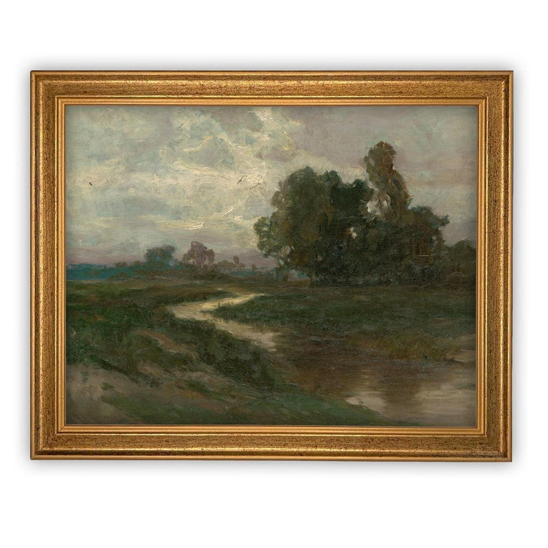 Vintage Framed Canvas Art #LAN-268