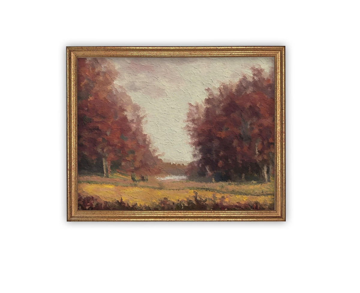 Vintage Framed Canvas Art #LAN-253