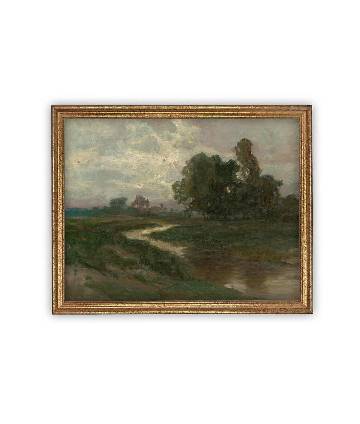 Vintage Framed Canvas Art #LAN-268