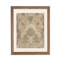 a framed picture with a floral pattern on the inside.