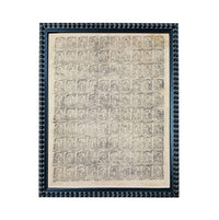 The image is a framed print with a repeating pattern of small images or icons arranged in a grid-like layout.