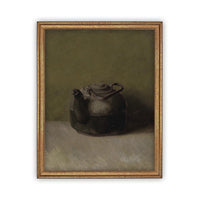 Framed Black Teapot Still Life Print #ST-609