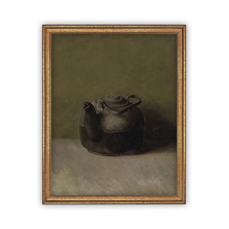 Framed Black Teapot Still Life Print #ST-609