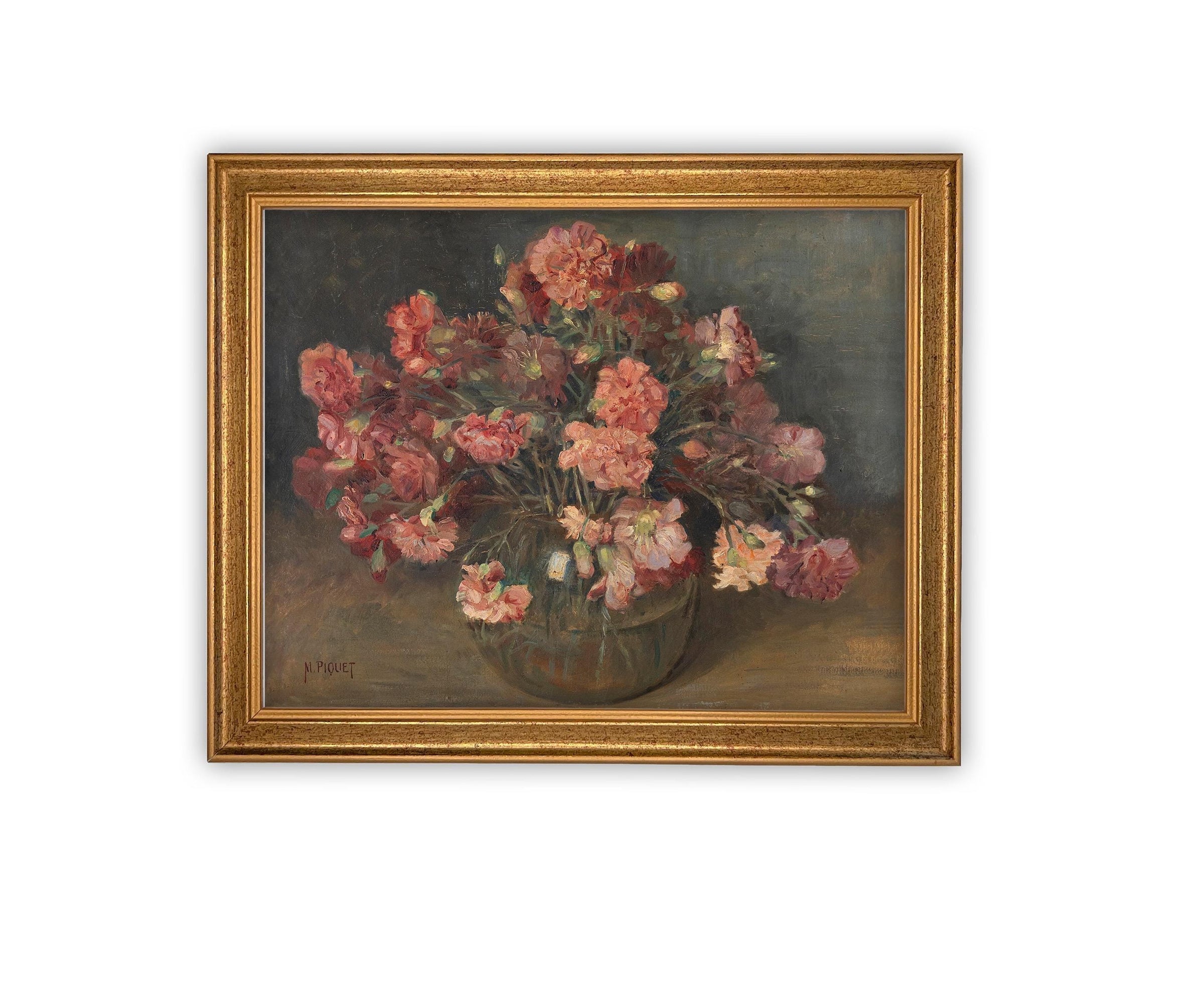 Vintage Framed Canvas Art #BOT-156