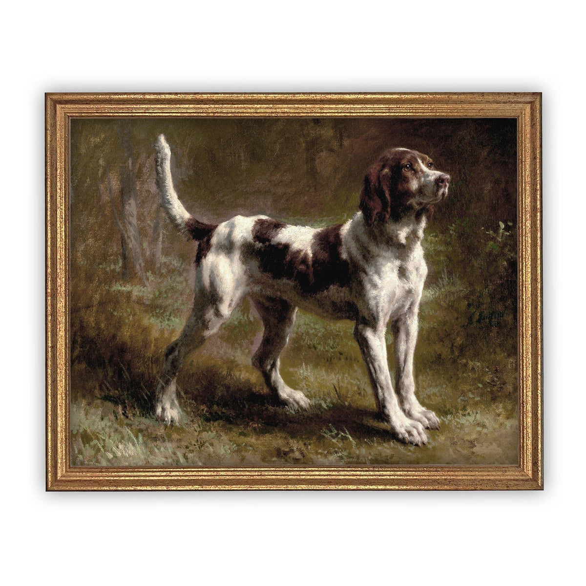 Vintage Framed Canvas Art #A-113