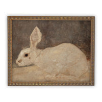 Vintage Framed Canvas Art Easter Bunny Rabbit #A-144