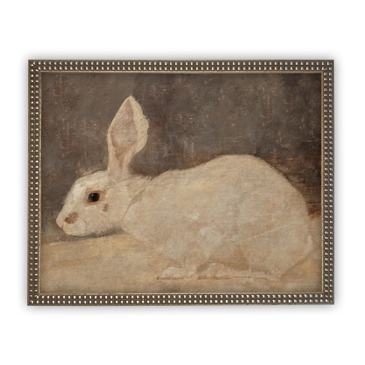 Vintage Framed Canvas Art Easter Bunny Rabbit #A-144