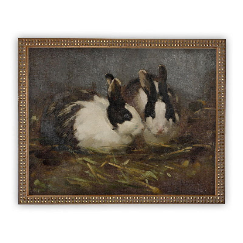 Vintage Framed Canvas Art Farmhouse print #143