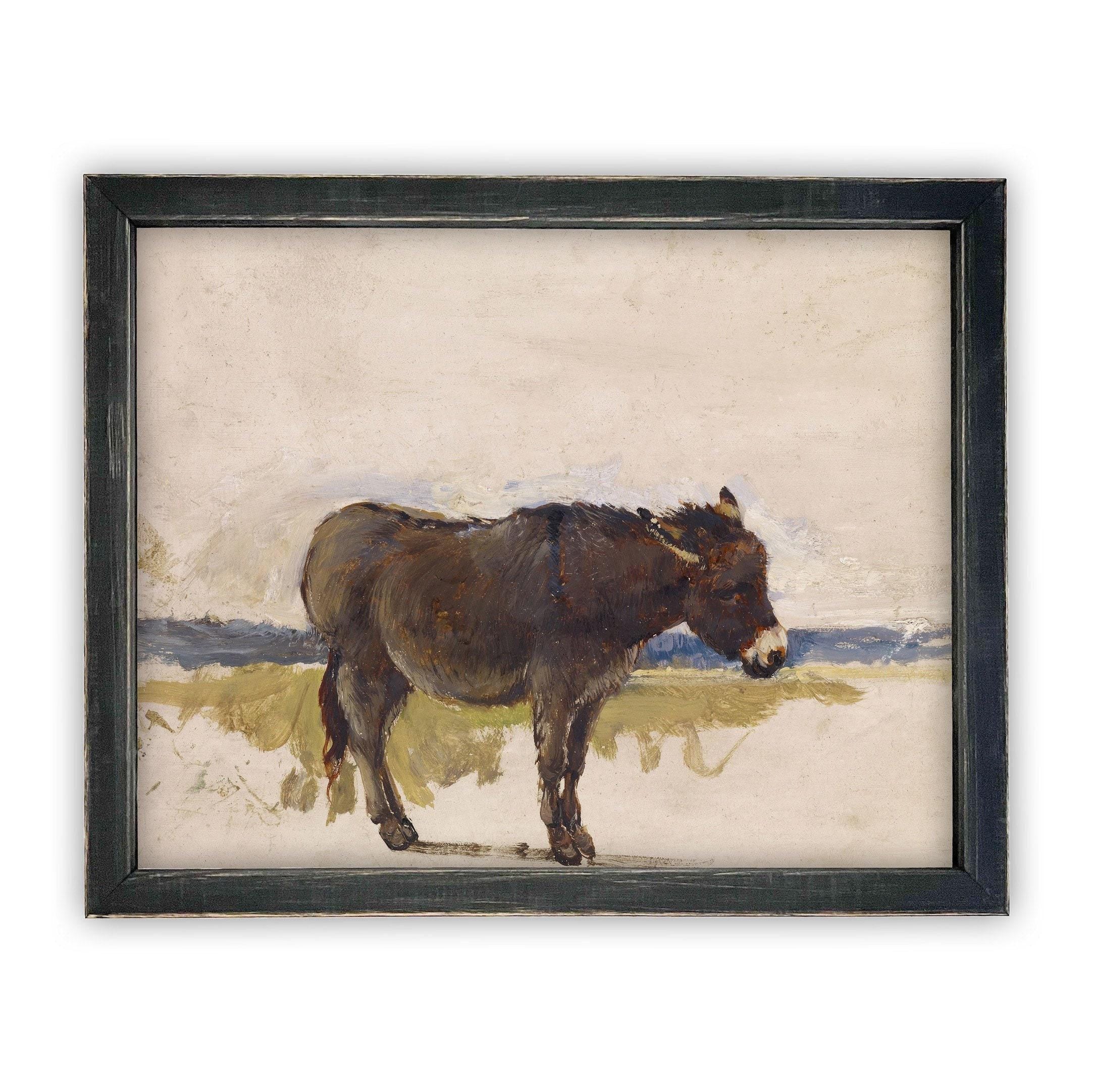 Vintage Framed Canvas Art #A-153