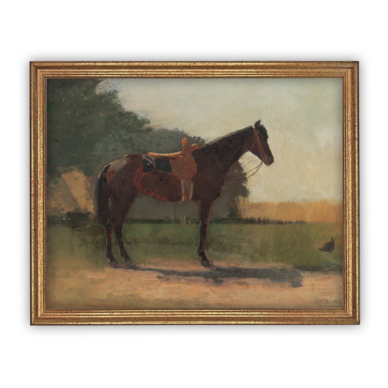 Framed Horse Equestrian Art #A-122