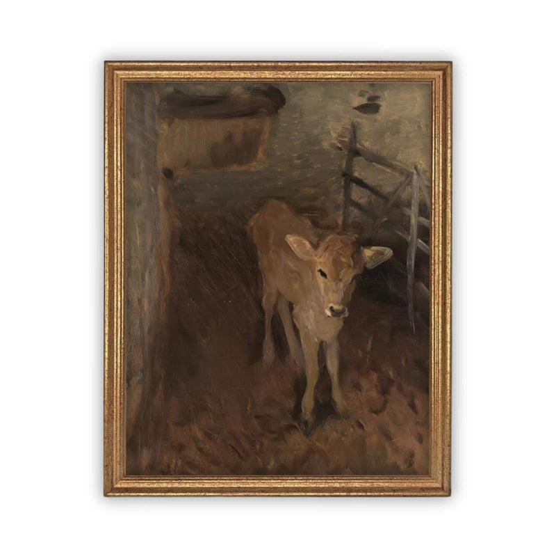 Vintage Framed Canvas Art #A-163
