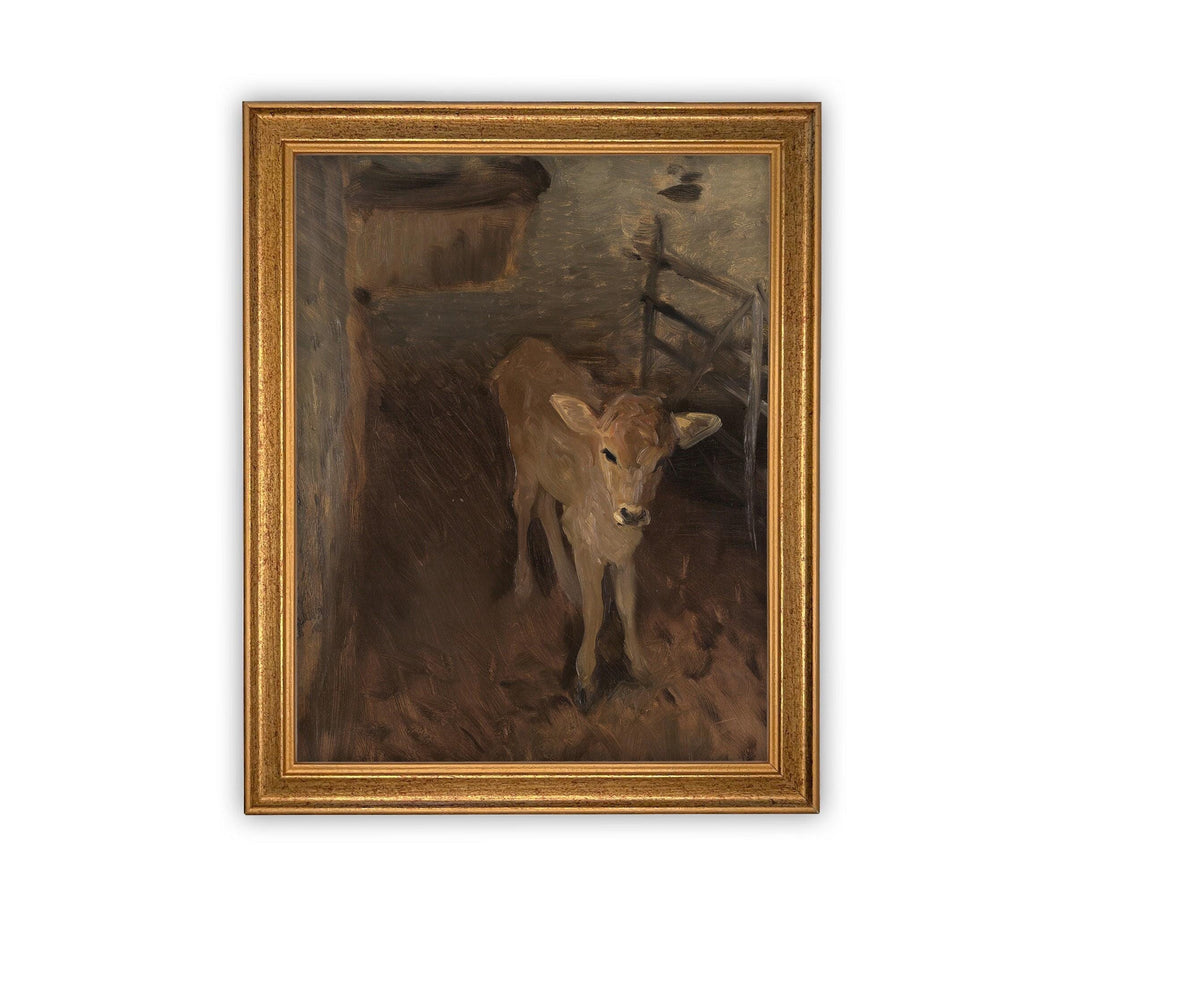 Vintage Framed Canvas Art #A-163