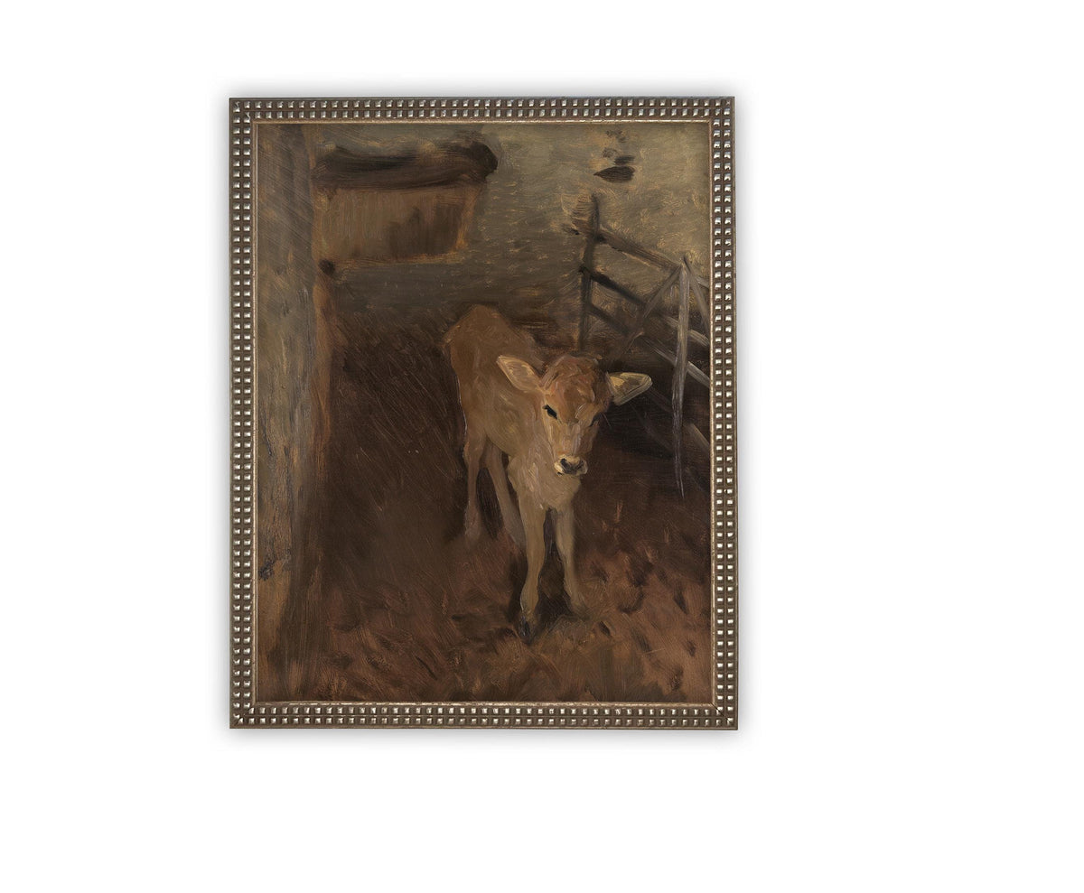 Vintage Framed Canvas Art #A-163
