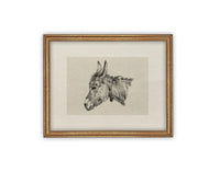 Vintage Framed Canvas Art #A-177