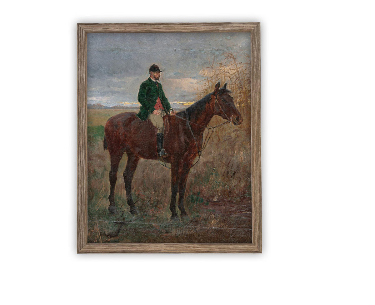 Vintage Framed Canvas Art #A-173