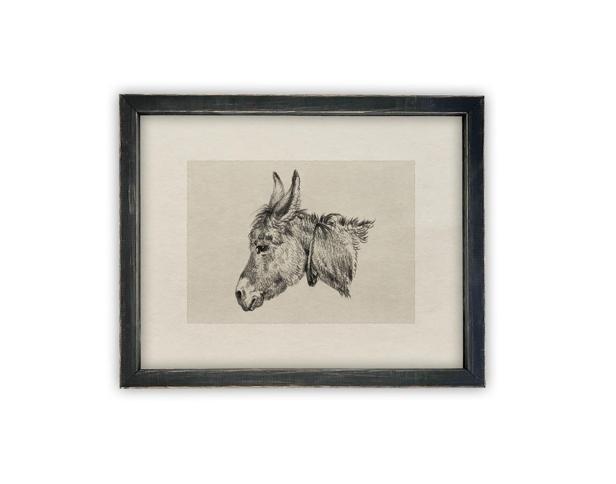 Vintage Framed Canvas Art #A-177