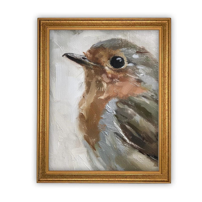 Vintage Framed Canvas Art #A-193