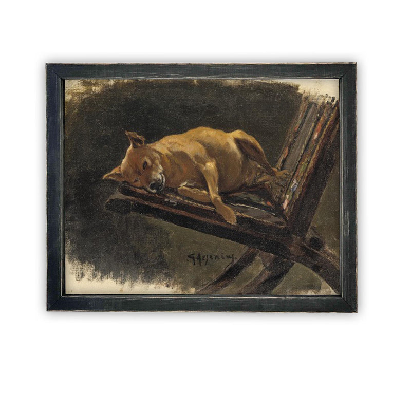 Vintage Framed Canvas Art #A-183