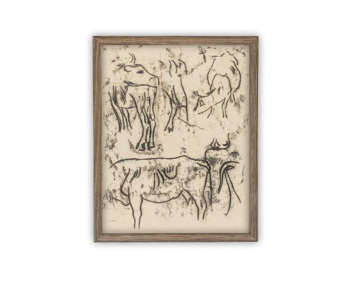 Vintage Framed Canvas Art #A-191