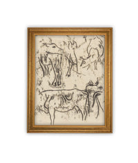 Vintage Framed Canvas Art #A-191