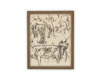Vintage Framed Canvas Art #A-191