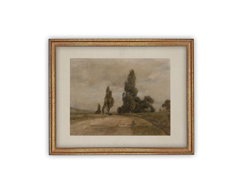 Vintage Framed Canvas Art #LAN-236