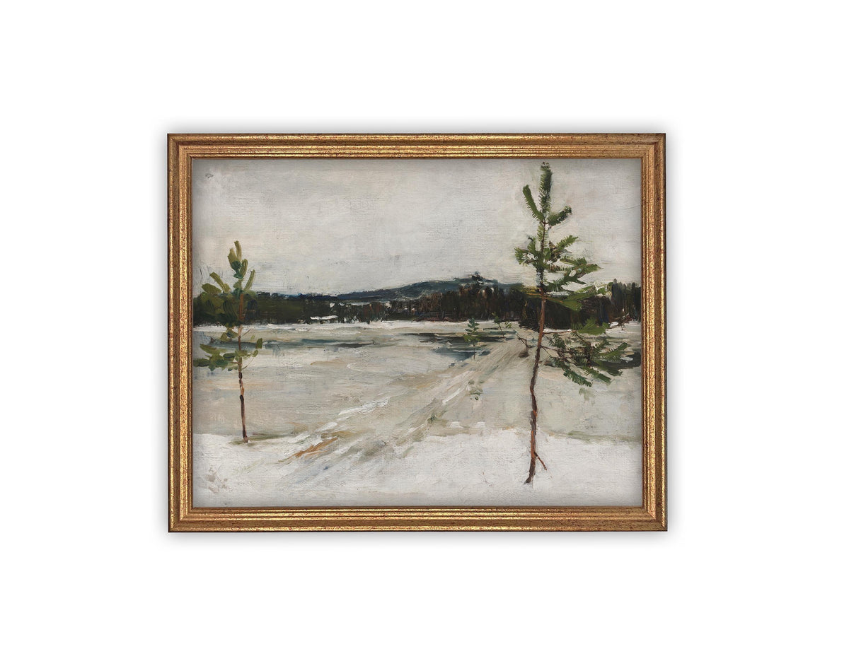 Vintage Framed Canvas Art #LAN-237