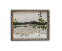 Vintage Framed Canvas Art #LAN-237