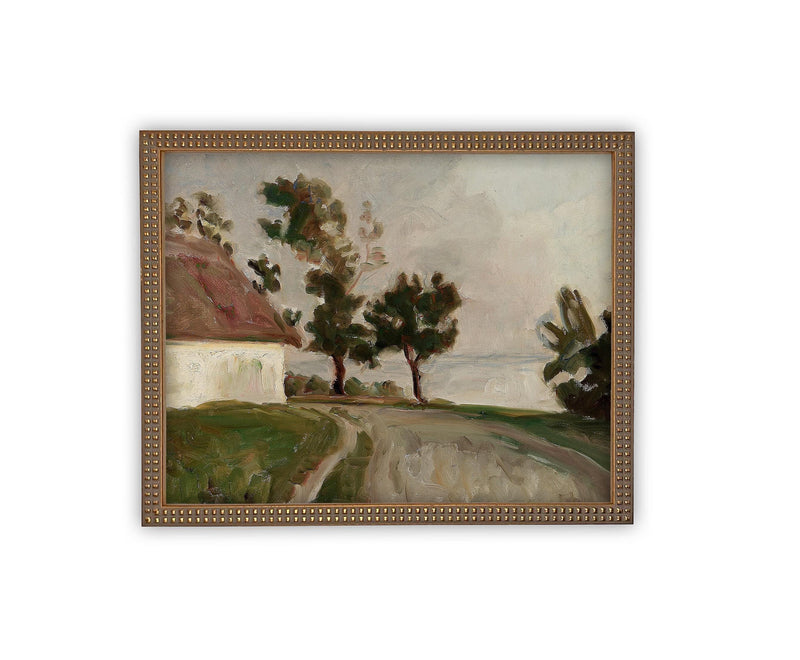 Vintage Framed Canvas Art #LAN-234