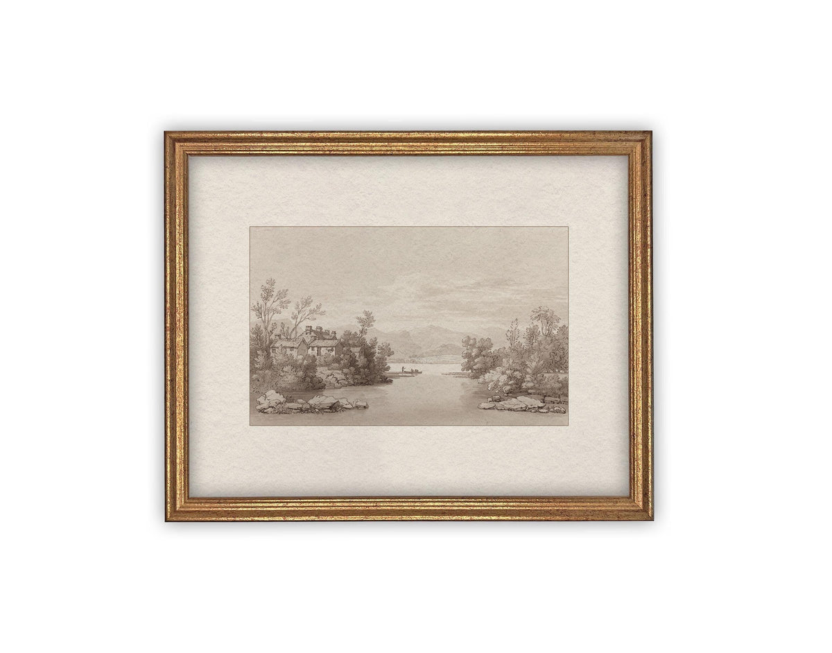 Vintage Framed Canvas Art #LAN-239