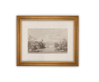 Vintage Framed Canvas Art #LAN-239