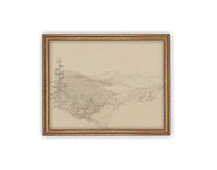 Vintage Framed Canvas Art #LAN-233