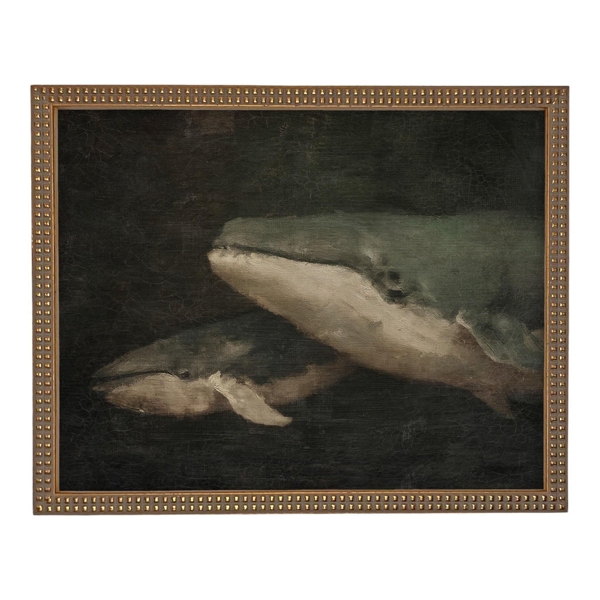 Framed Vintage Nautical Whale Art #COAS-206