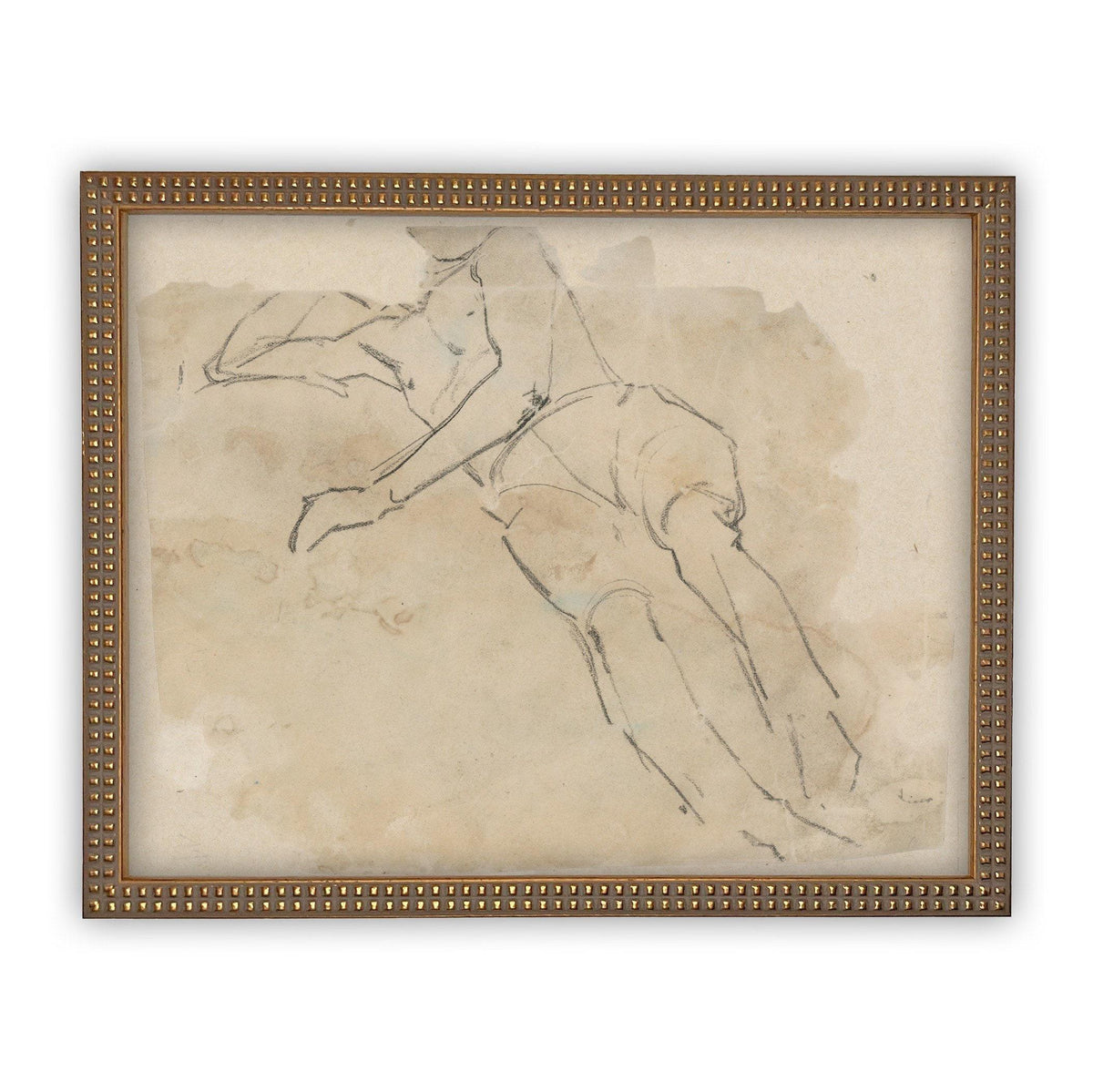 Framed Vintage Portrait Sketch #P-513