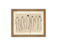 Vintage Framed Canvas Art #P-540
