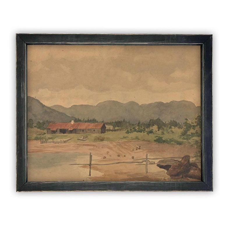 Vintage Framed Canvas Art #ARC-126