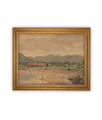 Vintage Framed Canvas Art #ARC-126