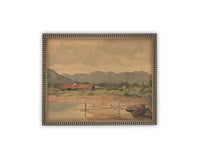 Vintage Framed Canvas Art #ARC-126