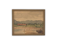 Vintage Framed Canvas Art #ARC-126