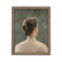 Vintage Framed Canvas Portrait of a Woman Art #P-533