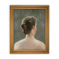 Vintage Framed Canvas Portrait of a Woman Art #P-533