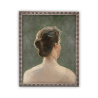 Vintage Framed Canvas Portrait of a Woman Art #P-533