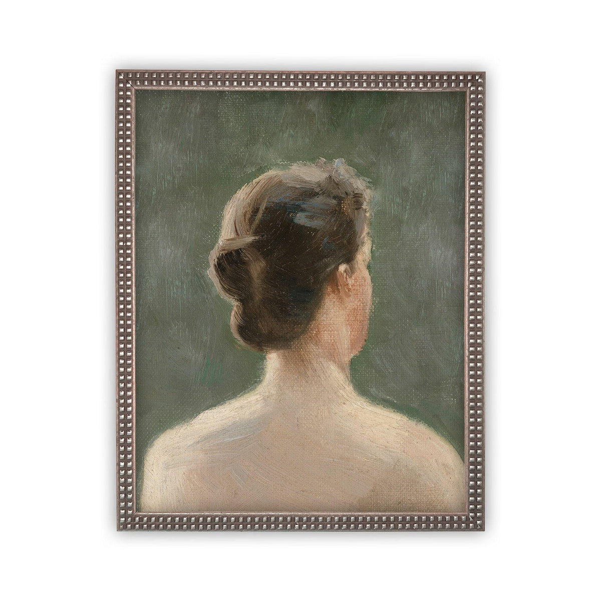 Vintage Framed Canvas Portrait of a Woman Art #P-533