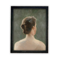 Vintage Framed Canvas Portrait of a Woman Art #P-533
