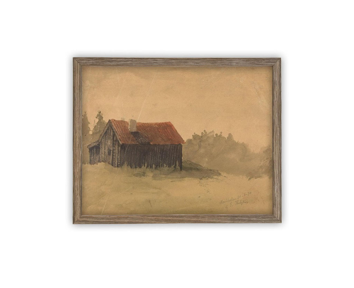 Vintage Framed Canvas Art #ARC-127