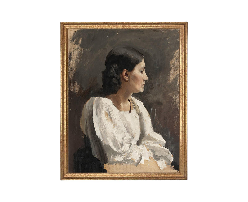 Framed Vintage Woman Portrait #P-557
