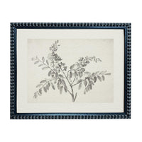 The image is a framed print depicting a branch with leaves, possibly a tree or a plant.