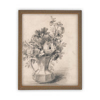 Framed Canvas Art Botanical Floral Sketch #BOT-114