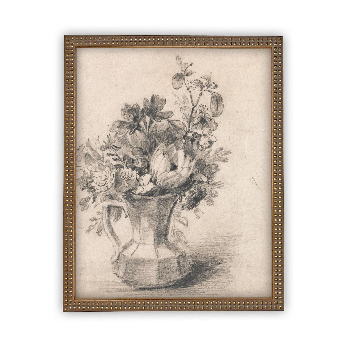 Framed Canvas Art Botanical Floral Sketch #BOT-114