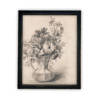 Framed Canvas Art Botanical Floral Sketch #BOT-114